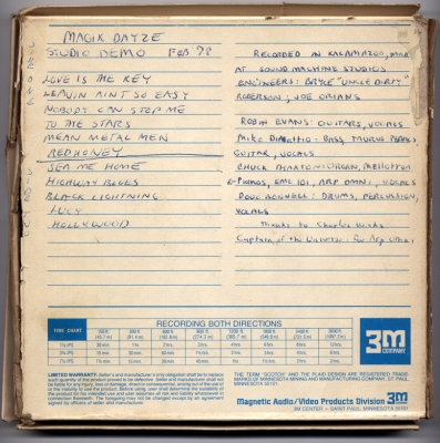 The Magik Dayze 1978 master tape